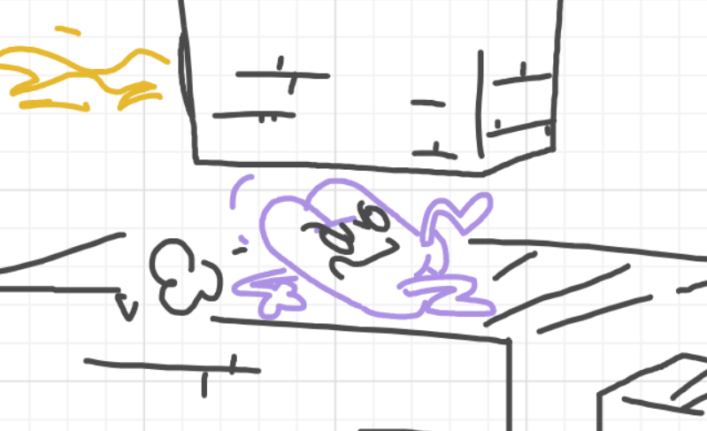 A panel from I've Been Everywhere, Man, episode nine of the Board Boards object show by Furretwalk/WalkingFurret.